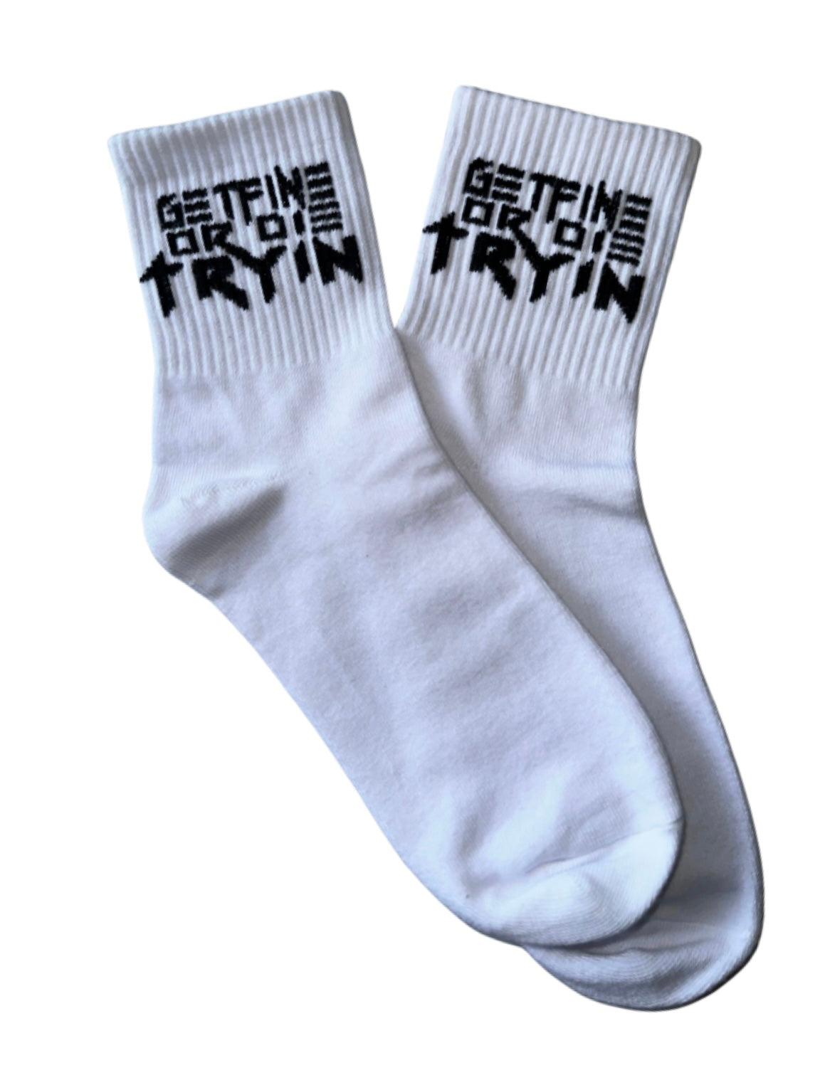 Get Fine or Die Tryin' Socks -- White