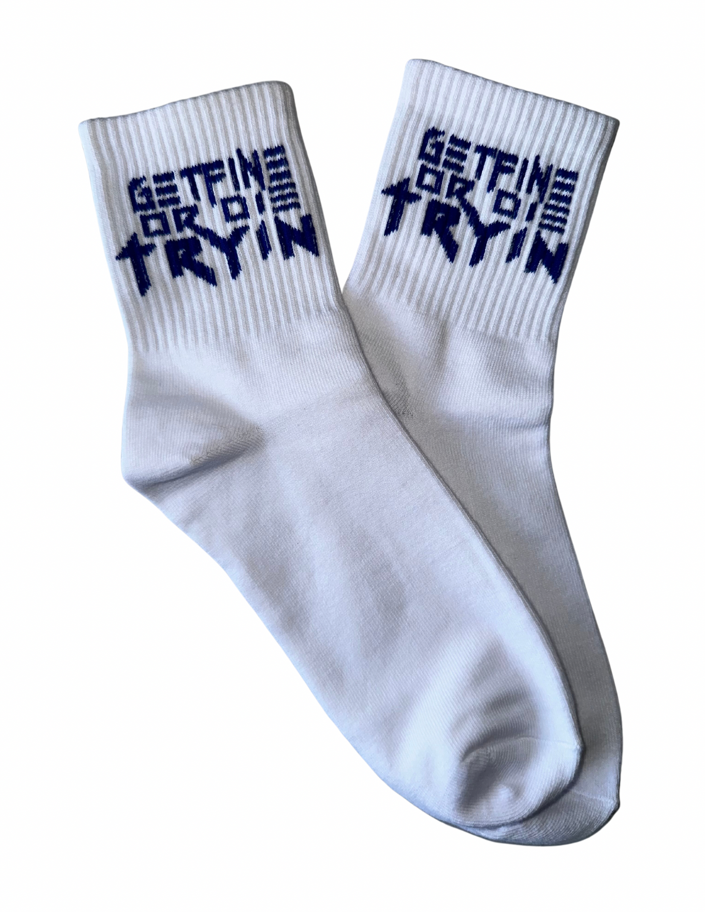 Get Fine or Die Tryin' Socks -- White