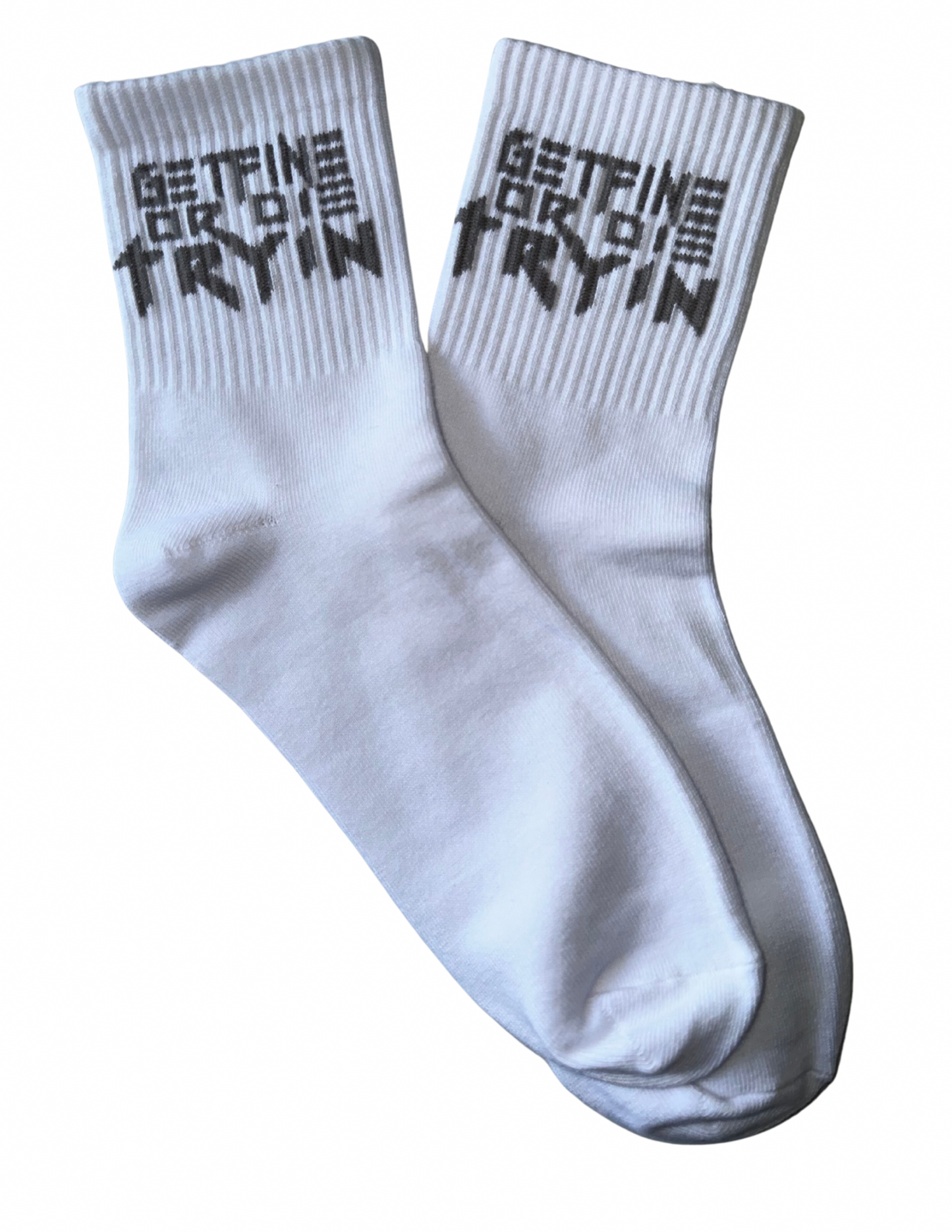 Get Fine or Die Tryin' Socks -- White