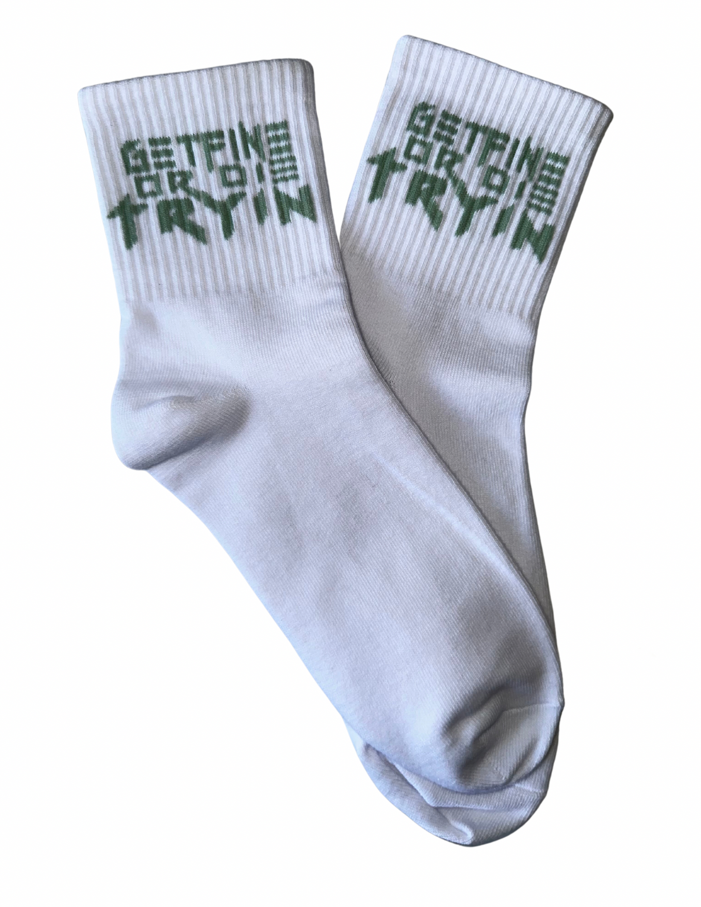 Get Fine or Die Tryin' Socks -- White