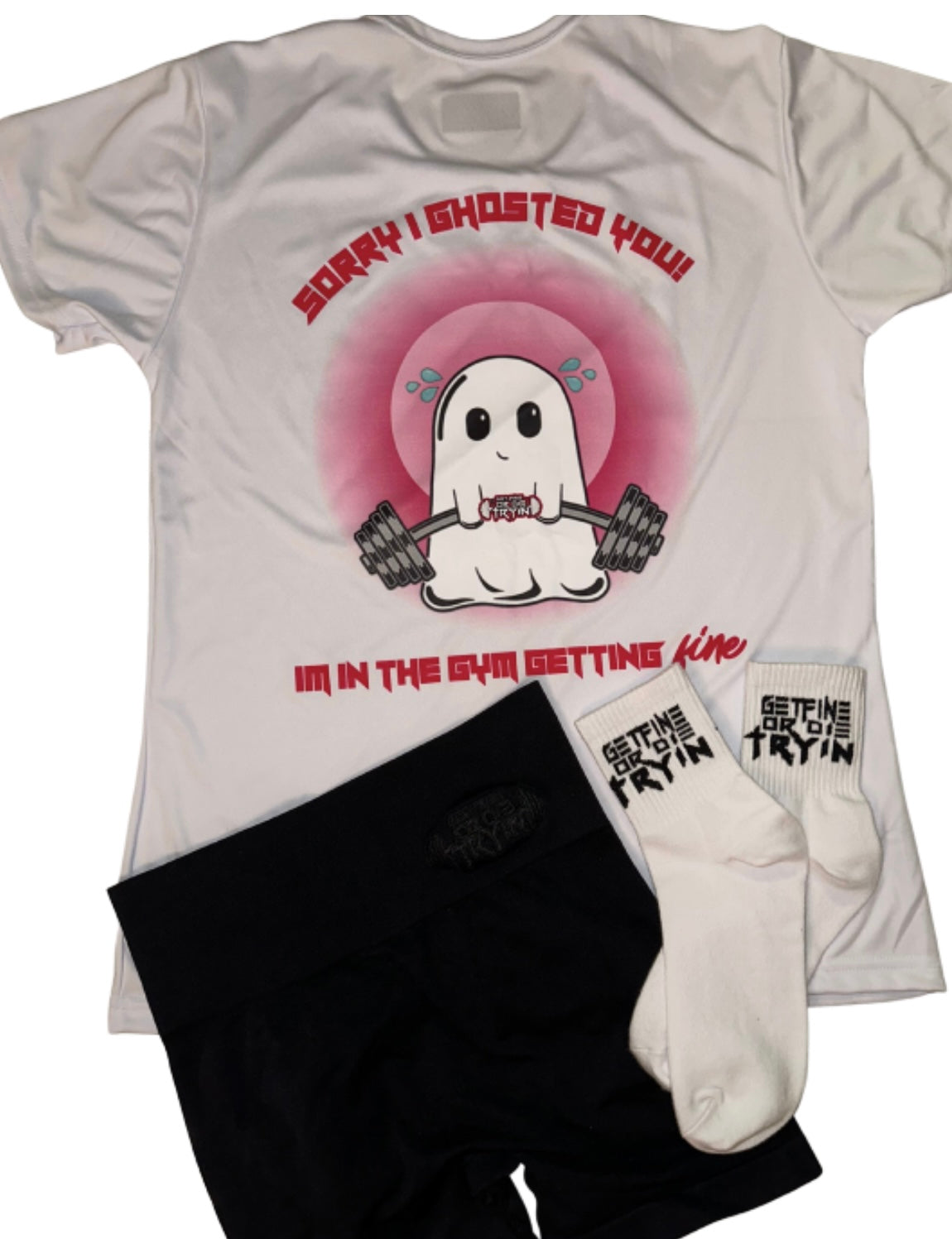 GFDT Biker Shorts & Classic Black Logo Socks
