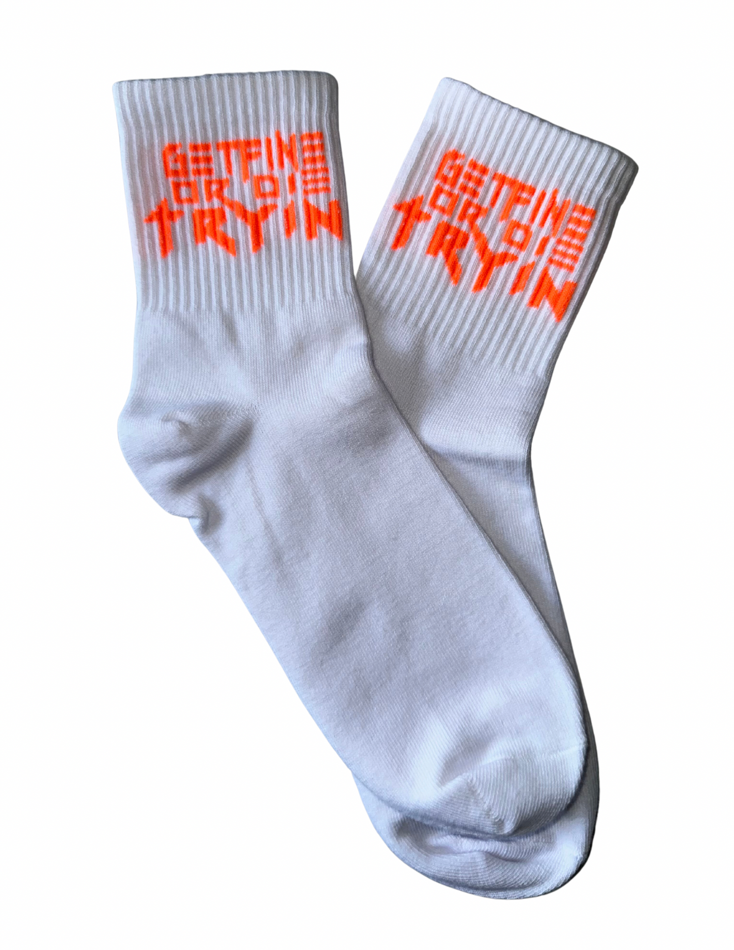 Get Fine or Die Tryin' Socks -- White