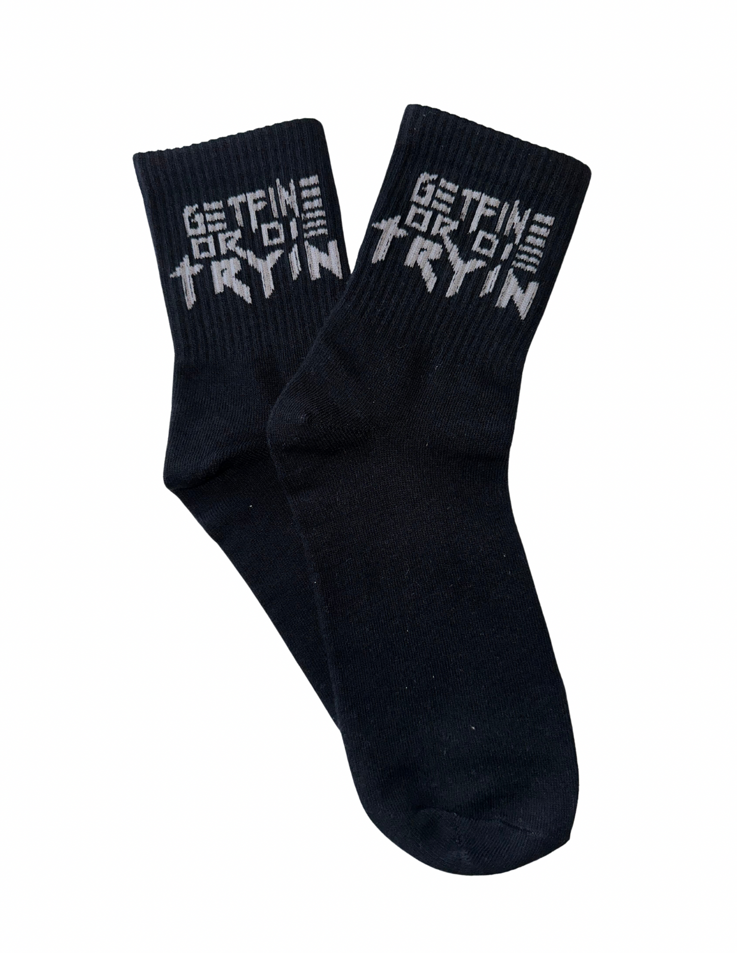 Get Fine or Die Tryin' Socks -- Black Edition